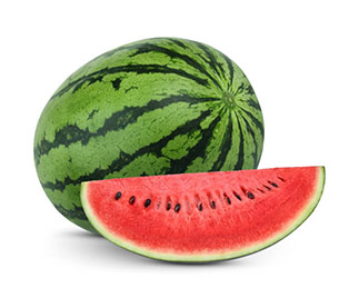 Watermelon sliced in half
